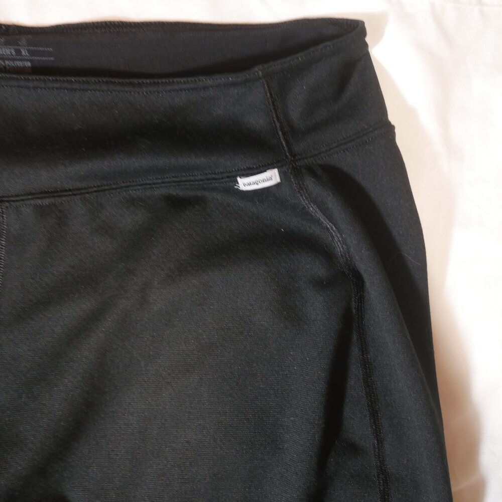 Sz XL Women's Patagonia Capilene 3 Midweight Leggings Tight Baselayer Black - Picture 3 of 4